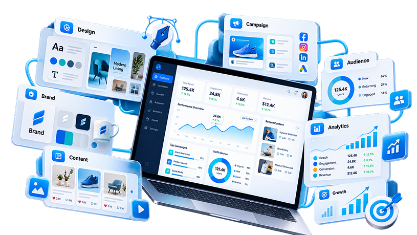 Digital solutions on laptop
